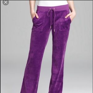 NWT Juicy Couture Purple Velour Track Sweat Pants